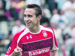 Triunfo para el diablo. Gerado Rodríguez celebra la segunda anotación de Toluca, la cual marcó desde el punto penal. AFP  /