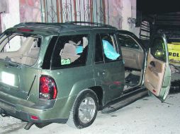 Así quedó la camioneta en la que viajaba Édgar Morales Pérez tras ser impactada por los disparos que le hicieron nueve sicarios  /