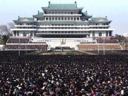 Memorial nacional celebrado en la Plaza Kim Il Sung en Pyongyang, Corea del Norte. ARCHIVO  /
