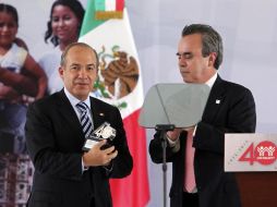 El Presidente Felipe Calderón encabezó este martes el 40 aniversario de la creación del Infonavit. EL UNIVERSAL  /
