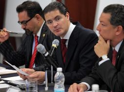 El titular de Pronósticos Deportivos, Jesús Villalobos, en su comparecencia ante la Comisión de la Permanente. EL UNIVERSAL  /