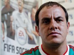 Cuauhtémoc Blanco ofreció una breve entrevista para los representantes de los medios de comunicación. ARCHIVO  /