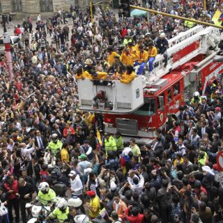 Cientos de personas reciben a medallistas colombianos