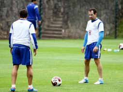 En la imagen, Gerardo Torrado (d) durante un entrenamiento de La Máquina. ARCHIVO  /