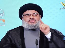 El líder de Hizbulá ofreció una videoconferencia en donde amenazó al pueblo israelí con hacer de su vida un ''infierno''. EFE  /