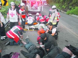 Las personas que viajaban a bordo del autobús eran procedentes de Tlaxcala y Puebla. EFE  /