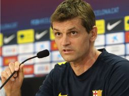 Vilanova ha asegurado estar ''muy tranquilo'' ante su debut liguero, después de ver cómo se ha entrenado el equipo. EFE  /