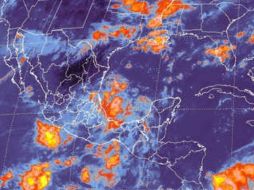 Imagen de satélite que muestra la ubicación del fenómeno en el Golfo de México. ESPECIAL  /
