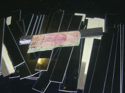 Se le encontraron 57 'Trampas' o bandas acrilicas para cajeros automáticos. ESPECIAL  /