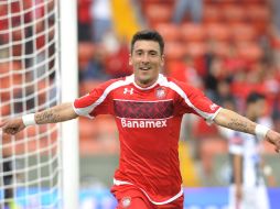 'El Pájaro' Benítez fue el autor del gol de la victoria de los Diablos Rojos sobre los Tuzos. EFE  /