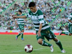 El jugador Oribe Peralta durante el pasado partido ante Pumas. ARCHIVO  /