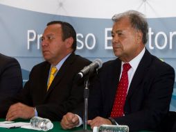 Jesús Zambrano y Joel Anaya en el Tribunal Electoral del Poder Judicial de la Federación. NTX  /