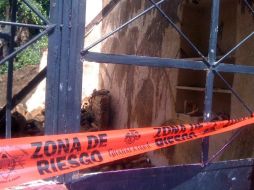 La finca quedó parcialmente clausurada por personal de Protección Civil y Bomberos de Guadalajara.  /