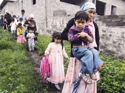 Por segundo día consecutivo, la escuela primaria de La Nueva Jerusalén de Turicato, Michoacán, no inició clases. EL UNIVERSAL  /