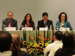 Durante la clausura de la VI Asamblea de la Asociación Mexicana de oficinas de Asuntos Internacionales de los Estados. ESPECIAL  /