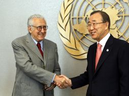 Ban Ki-moon y Lakhdar Brahimi, el nuevo enviado especial para Siria. AP  /