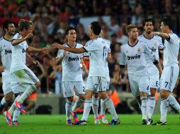Los jugadores del Real Madrid esperan conseguir la victoria en Getafe. AFP  /