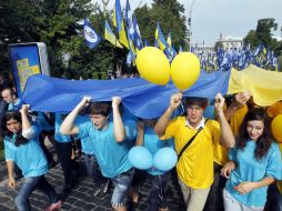 En Ucrania ya comienzan las festividades por la celebración del vigésimo primero aniversario de su independencia. EFE  /