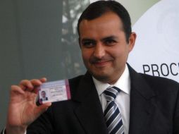 El senador electo, Ernesto Cordero, durante su registro en el Senado de la República. NTX  /