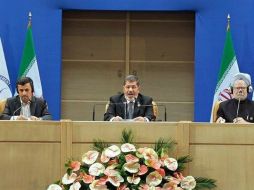 El presidente egipcio, Mohamed Mursi, en la apertura de la cumbre de los 120 Países No Alineados. EFE  /