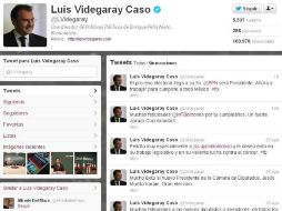 A través de su cuenta de Twitter, Luis Videgaray expresa que Peña Nieto será Presidente. ESPECIAL  /