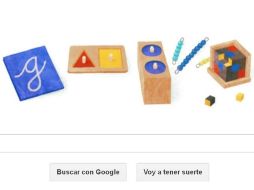 El doodle de hoy recuerda a María Montessori. ¿Es el lector capaz de relacionarlo con esta célebre educadora?. ESPECIAL  /