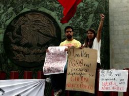 Este sábado se realizaron algunas marchas y protestas afuera del Palacio Legislativo de San Lázaro. EL UNIVERSAL  /