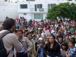 En la manifestación se leyó el contra informe del Presidente Felipe Calderón Hinojosa.  /
