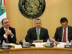 Fabio Manlio Beltrones (c), reconoce funcionalidad de las instituciones electorales en el veredicto de presidente electo. NTX  /