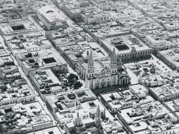 Una vista del Centro Histórico de la ciudad, antes del desarrollo del proyecto de la Cruz de Plazas de Díaz Morales.  /