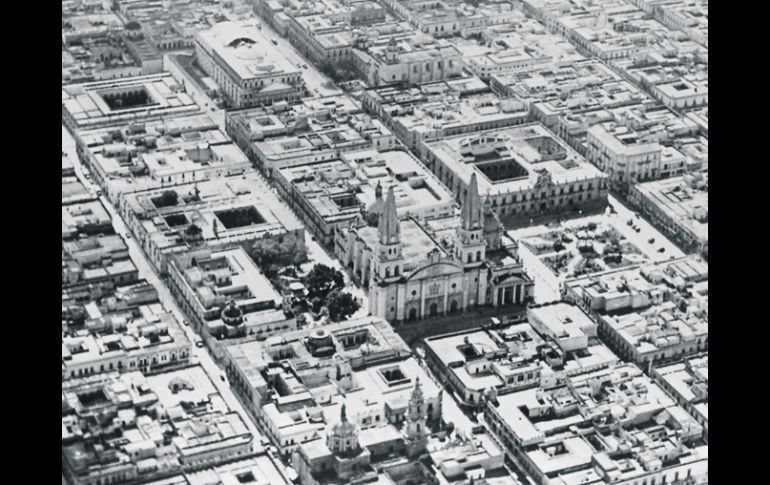 Una vista del Centro Histórico de la ciudad, antes del desarrollo del proyecto de la Cruz de Plazas de Díaz Morales.  /