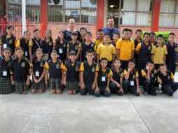 Los chicos de la escuela Federal ''Juana de Azbaje''.  /