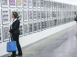 LONGEVA Y ACTUAL.  Photo Notes, obra del artista holandés Hans Eijkelboom montada en la XXX Bienal de Sao Paulo. AFP  /