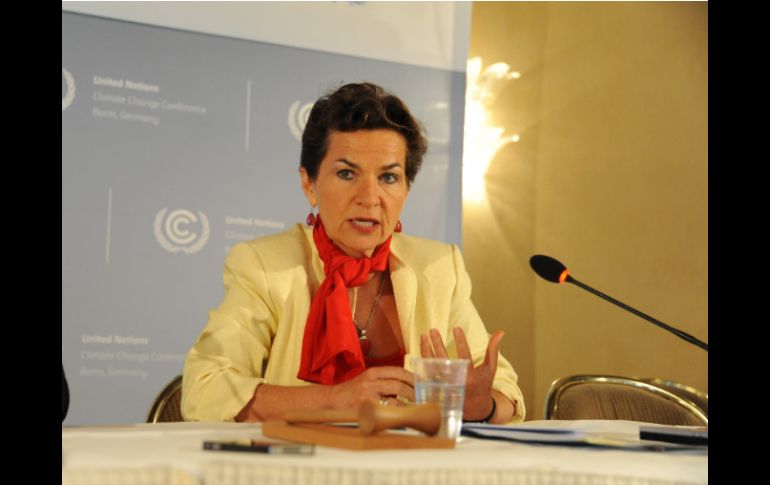 Christiana Figueres durante la Conferencia de Cambio Climático 2012. ESPECIAL  /