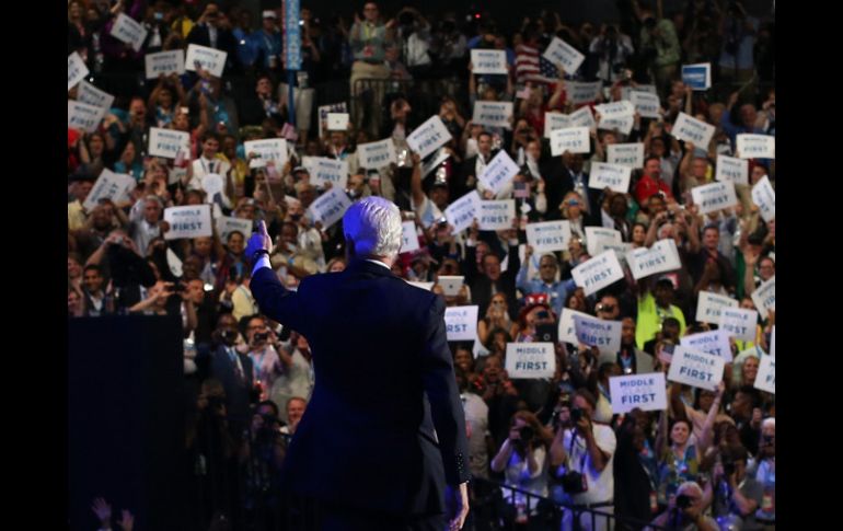 El ex presidente estadunidense Bill Clinton atrajo una asistencia sin precedentes a la Convención Nacional Demócrata. AFP  /