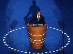 Esta noche, Barack Obama aceptó la candidatura presidencial demócrata. AFP  /