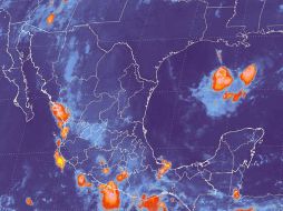 Mapa infrarrojo de la situación meteorológica actual. ESPECIAL  /