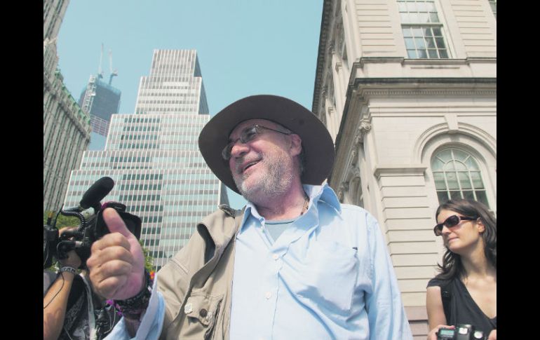 Presencia. Javier Sicilia se presenta en el centro financiero de EU. NTX  /