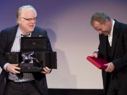 Paul Thomas Anderson y Ulrich Seidl luego del enredo. AP  /