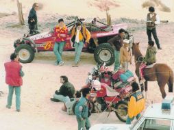 Filmación. Un breve descanso mientras se iniciaba los trabajos.  /