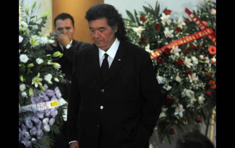 En la imagen, Jorge Hank Rhon durante el funeral de su esposa, la diputada priista María Elvia Amaya de Hank. EL UNIVERSAL  /