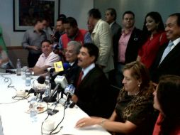 Rueda de prensa del próximo alcalde de Guadalajara por el PRI, Ramiro Hernández.  /