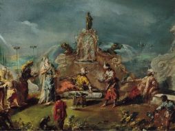 ''La Escena en el jardín de un serrallo'' de Guardi es parte de la colección. ARCHIVO  /