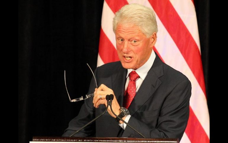 En una alocución de 41 minutos Clinton elogió los logros del presidente Obama en cuatro años de gobierno. EFE  /