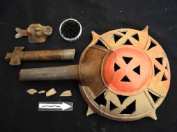 Los recipientes denominados sahumadores forman parte de una serie de hallazgos registrados a partir de mayo pasado. EL UNIVERSAL  /