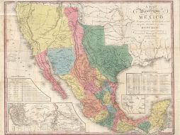 Mapa de 1847 que muestra el territorio del México independiente. ESPECIAL  /