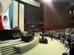 Aspecto de la sesión ordinaria de la Cámara de Diputados realizada este jueves en el Palacio Legislativo de San Lázaro. EL UNIVERSAL  /