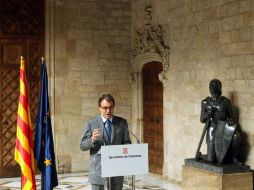 El nacionalista Artur Mas en un encuentro con periodistas en Madrid. ARCHIVO  /