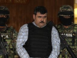 Eduardo Costilla Sánchez fue presentado por la Marina Armada de México, junto a cinco de sus escoltas. AP  /