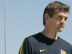 El entrenador barcelonista, Francesc 'Tito' Vilanova, ha dado entrada a jóvenes por las ausencias. EFE  /